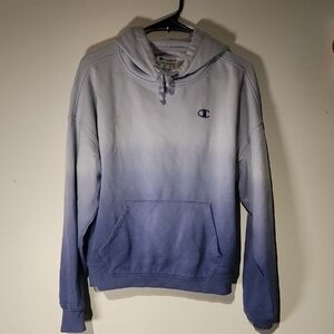 Champion Blue Crewneck Sweater Ombre Style